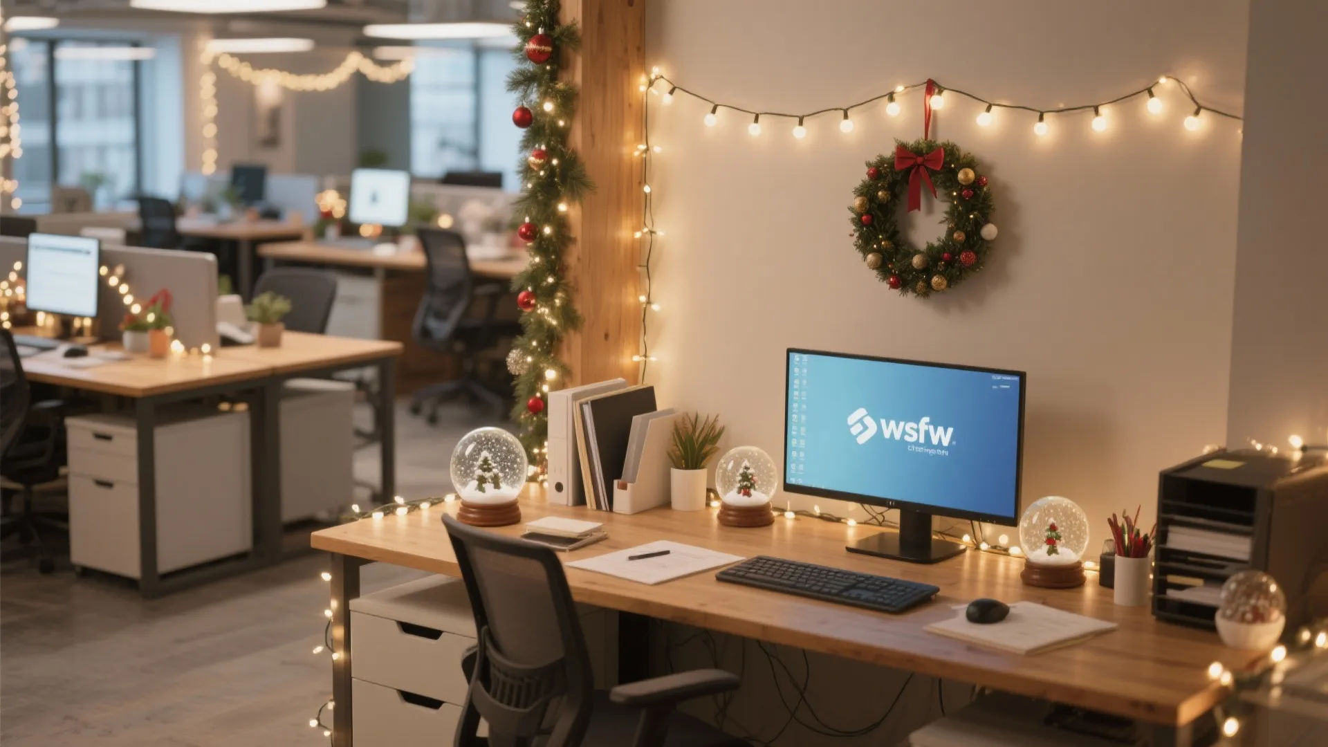 2. Festive Desk Corners