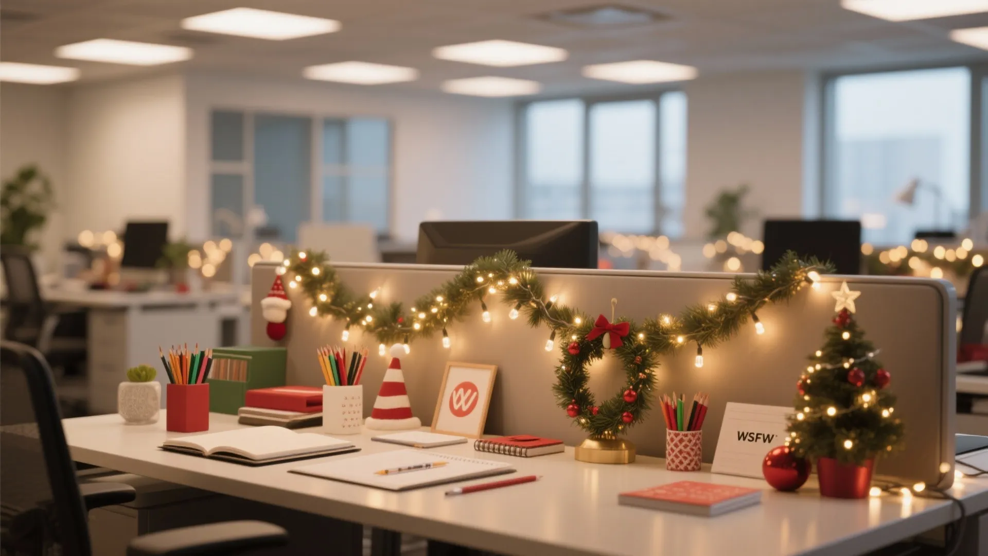 2. Festive Desk Zones