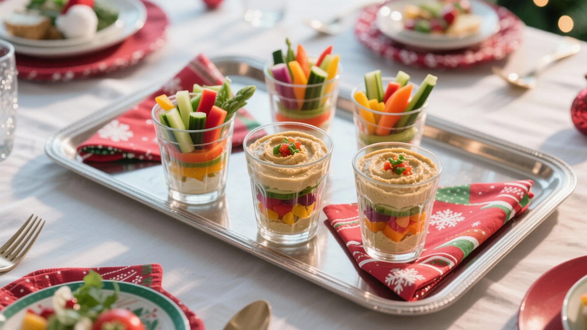 3. Festive Veggie Cups