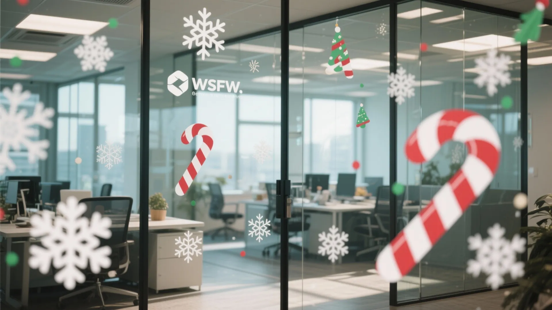 7. Festive Window Decals