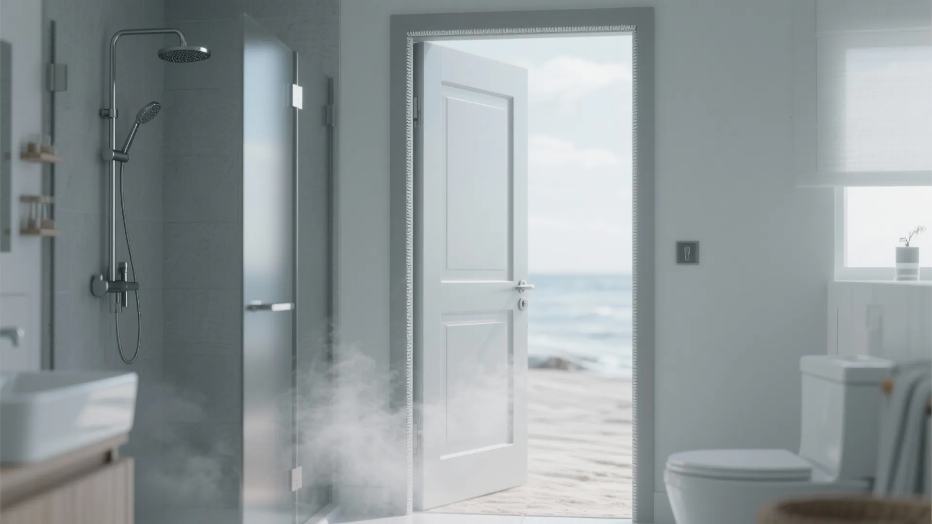 High-humidity fiberglass-reinforced door with gasket seal