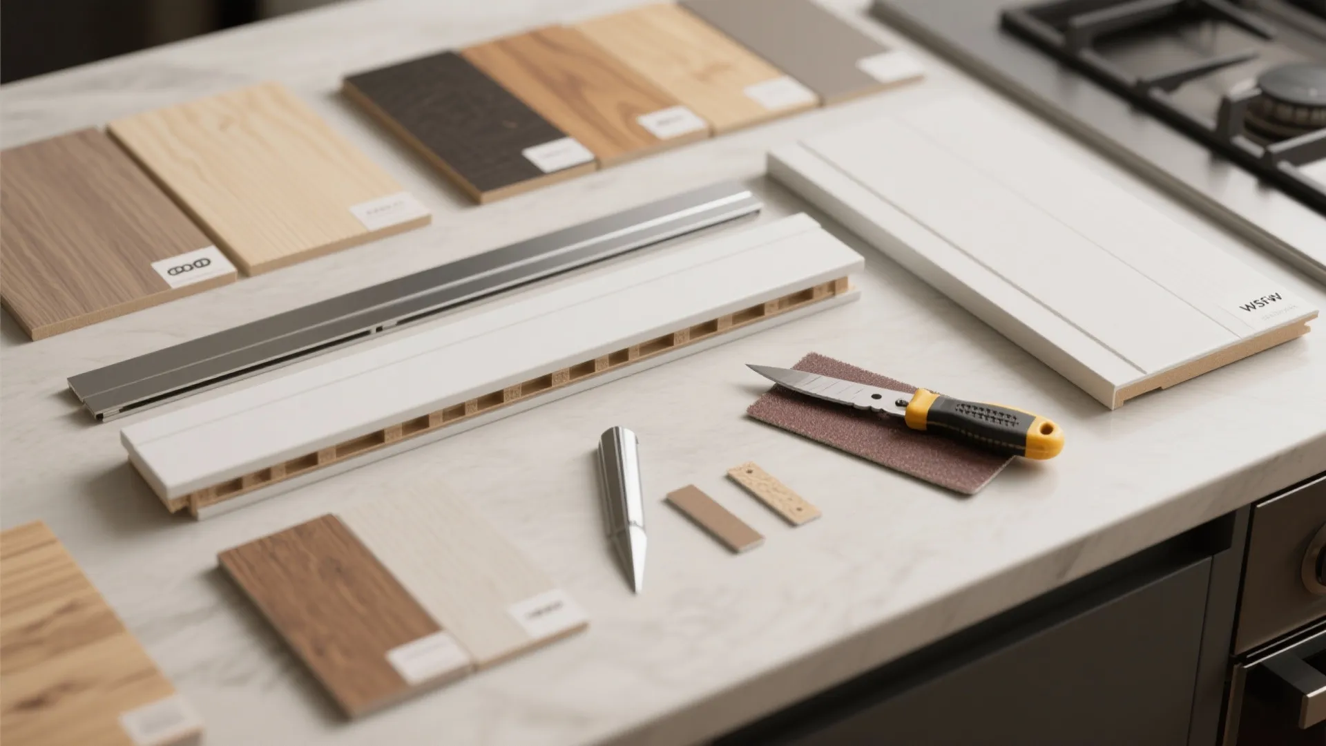 2. Use filler strips and adjustable panels for imperfect walls