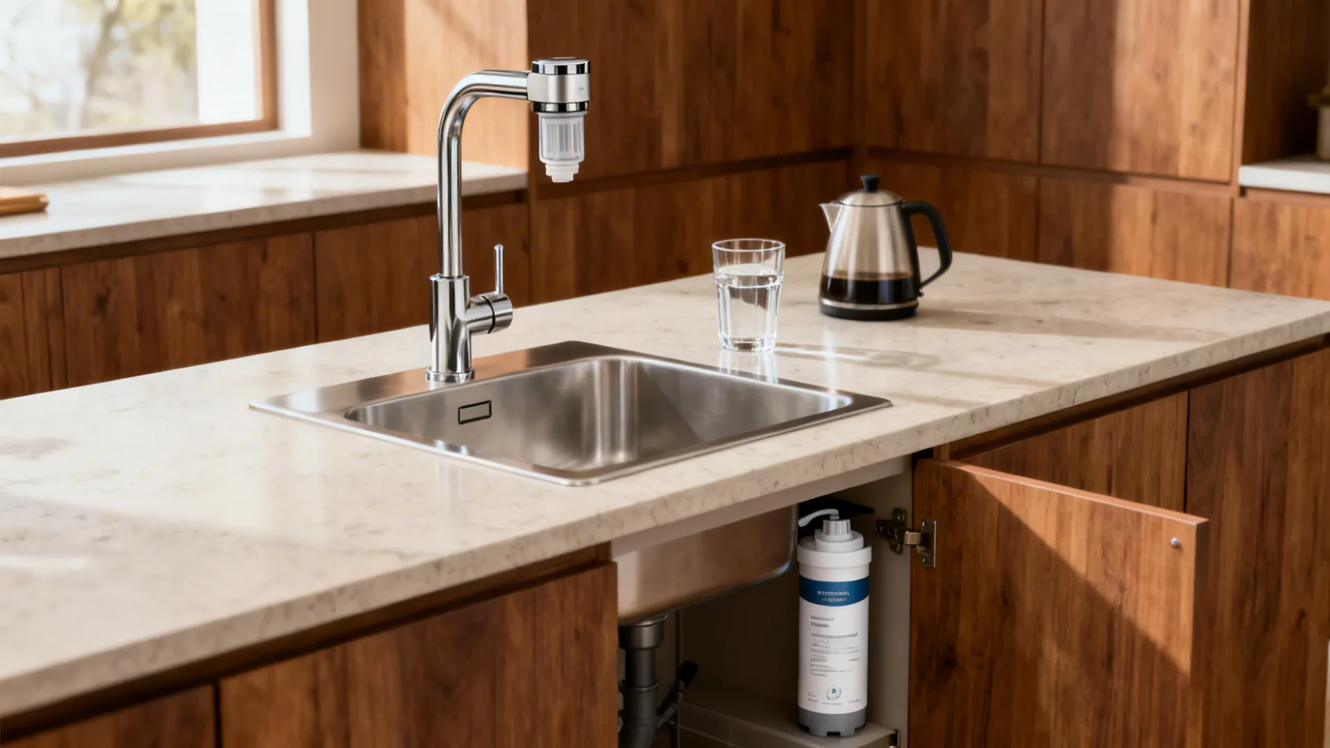 Filter-integrated designer faucets