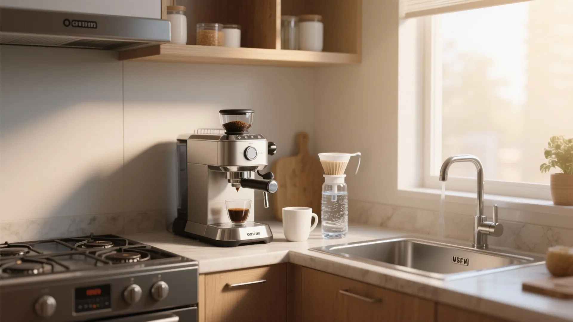 2. Add a filtered water spout for coffee lovers
