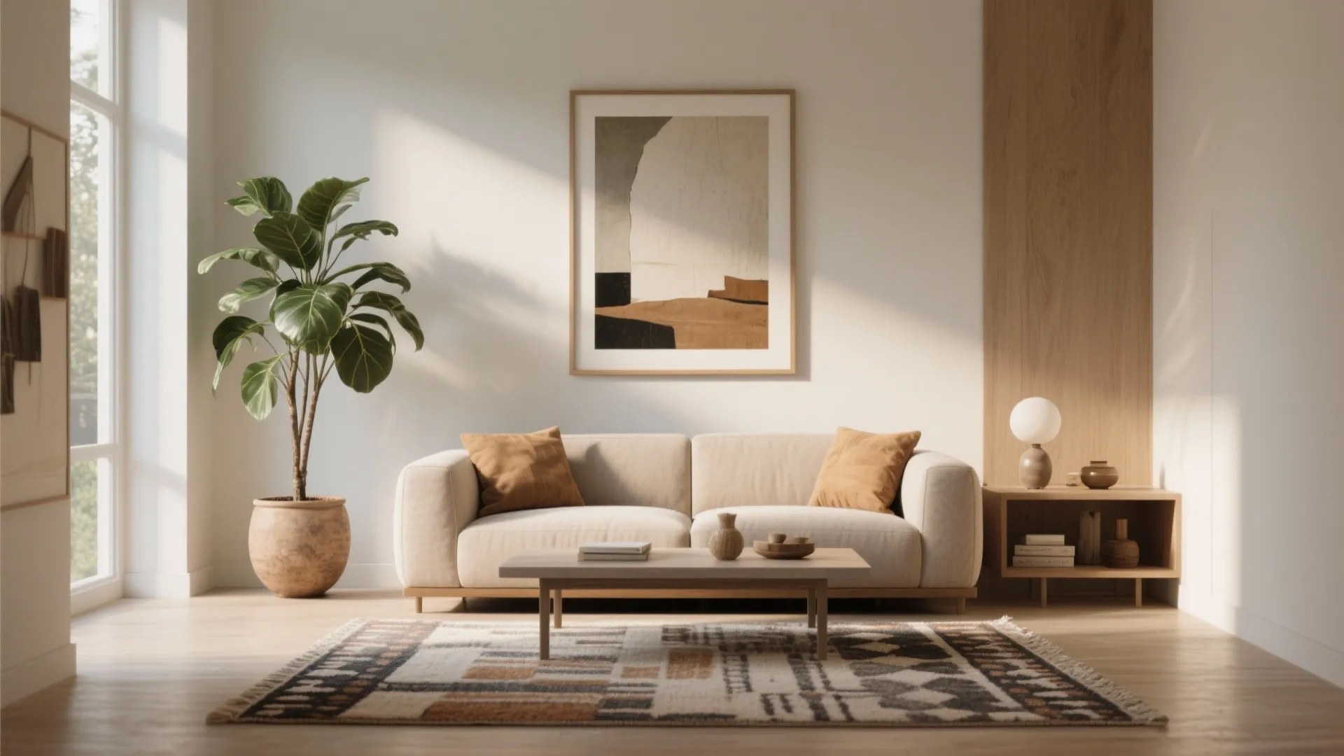 Final touches: art, plants, and scaled accessories