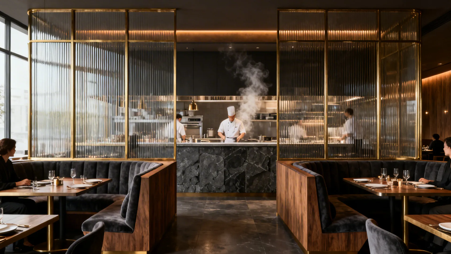 5 Fine-Dine Restaurant Layout Ideas with Kitchen