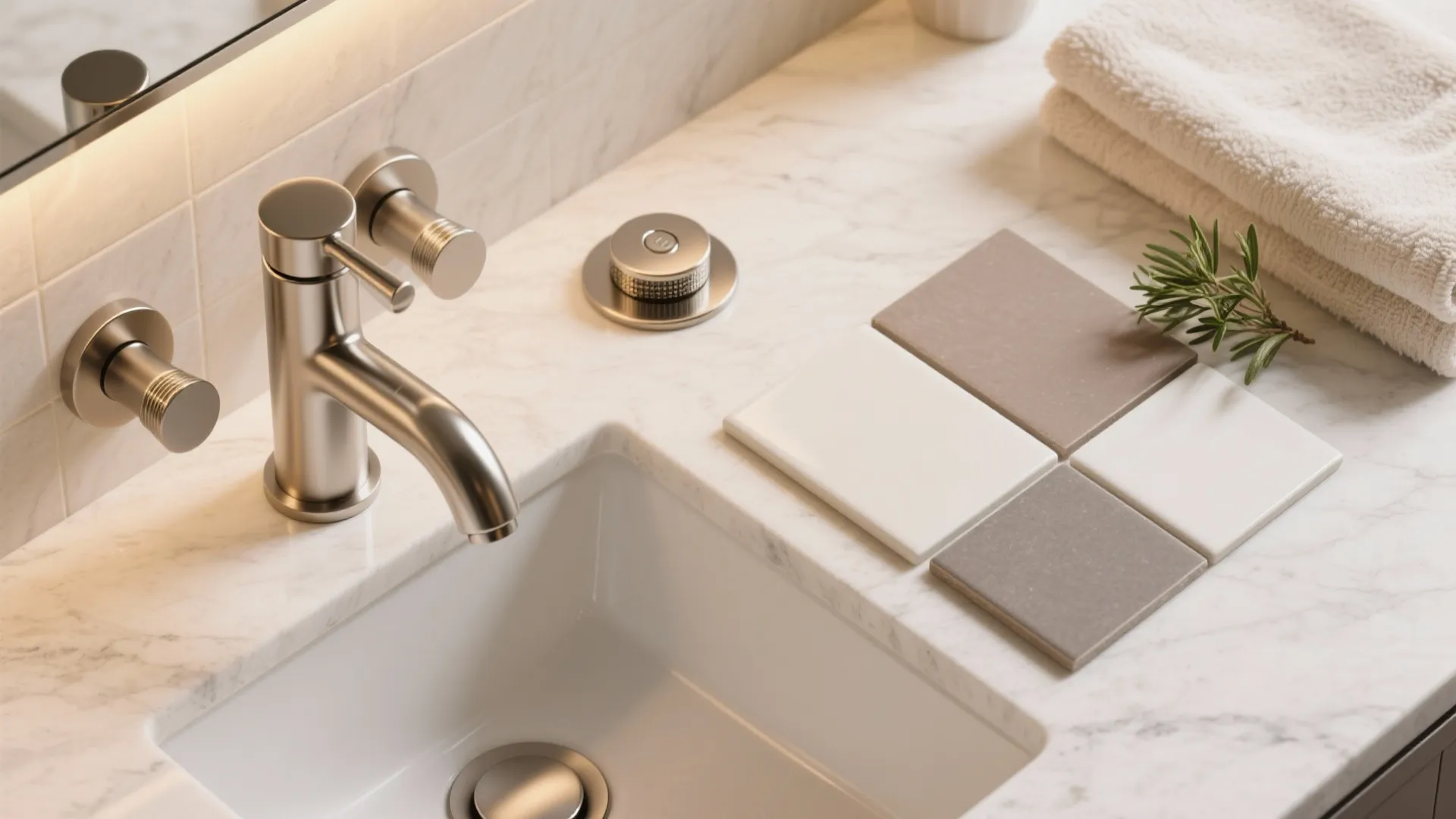 Finish harmony and water-saving fixtures (Jaquar & Roca)