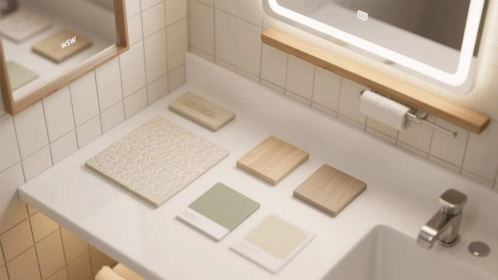 4. Mirror strategy, lighting, and pale palettes