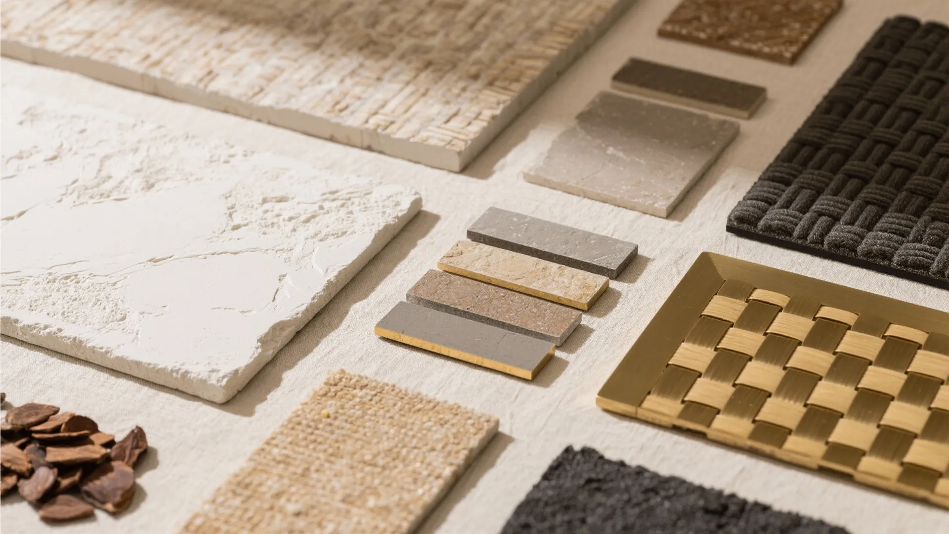 Textured Plaster, Stone Veneers, and Acoustic Wallcoverings