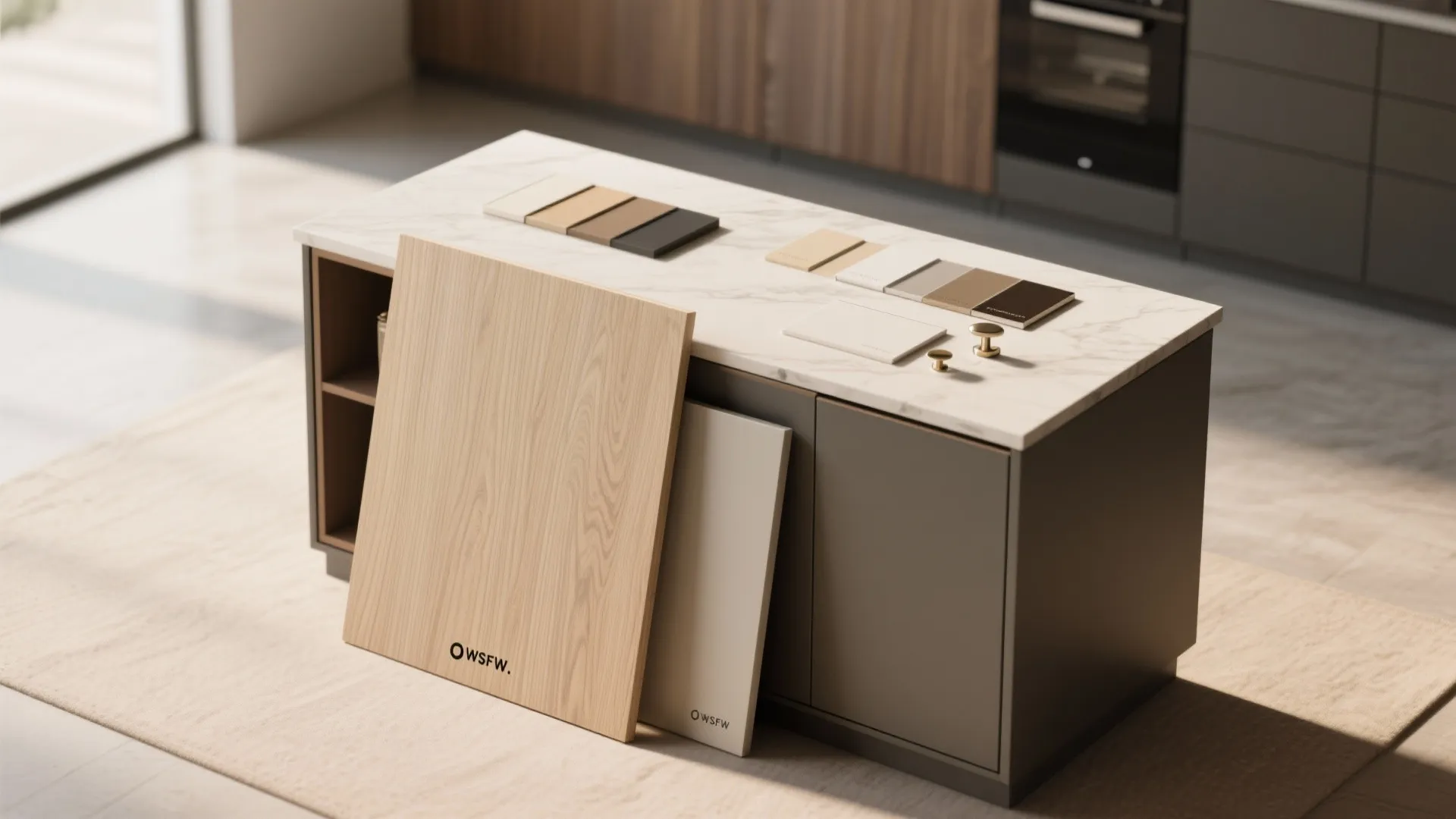 4. Choose light finishes with textured accents