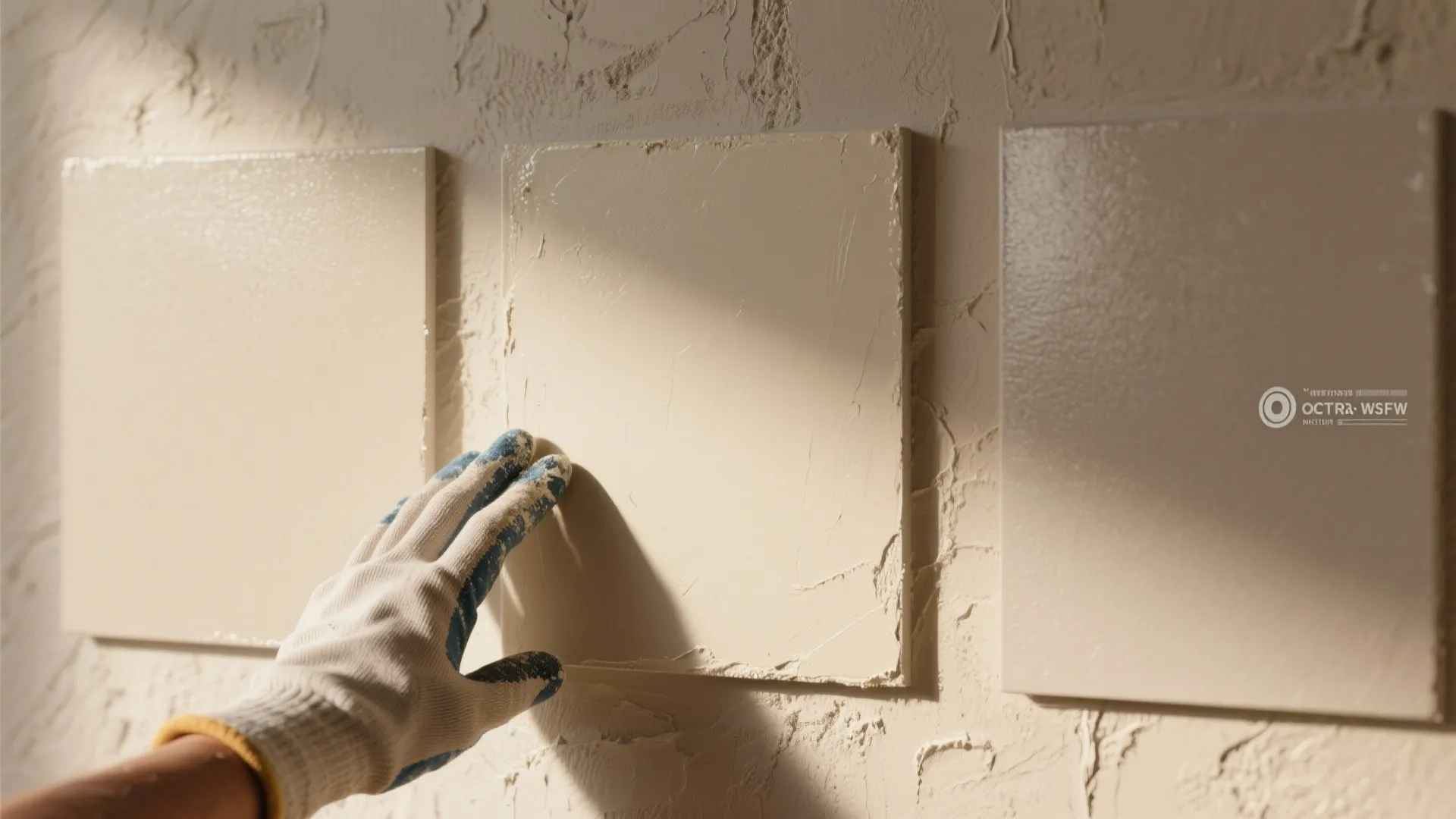 Close-up comparison of flat, eggshell, and satin paint finishes showing texture and sheen