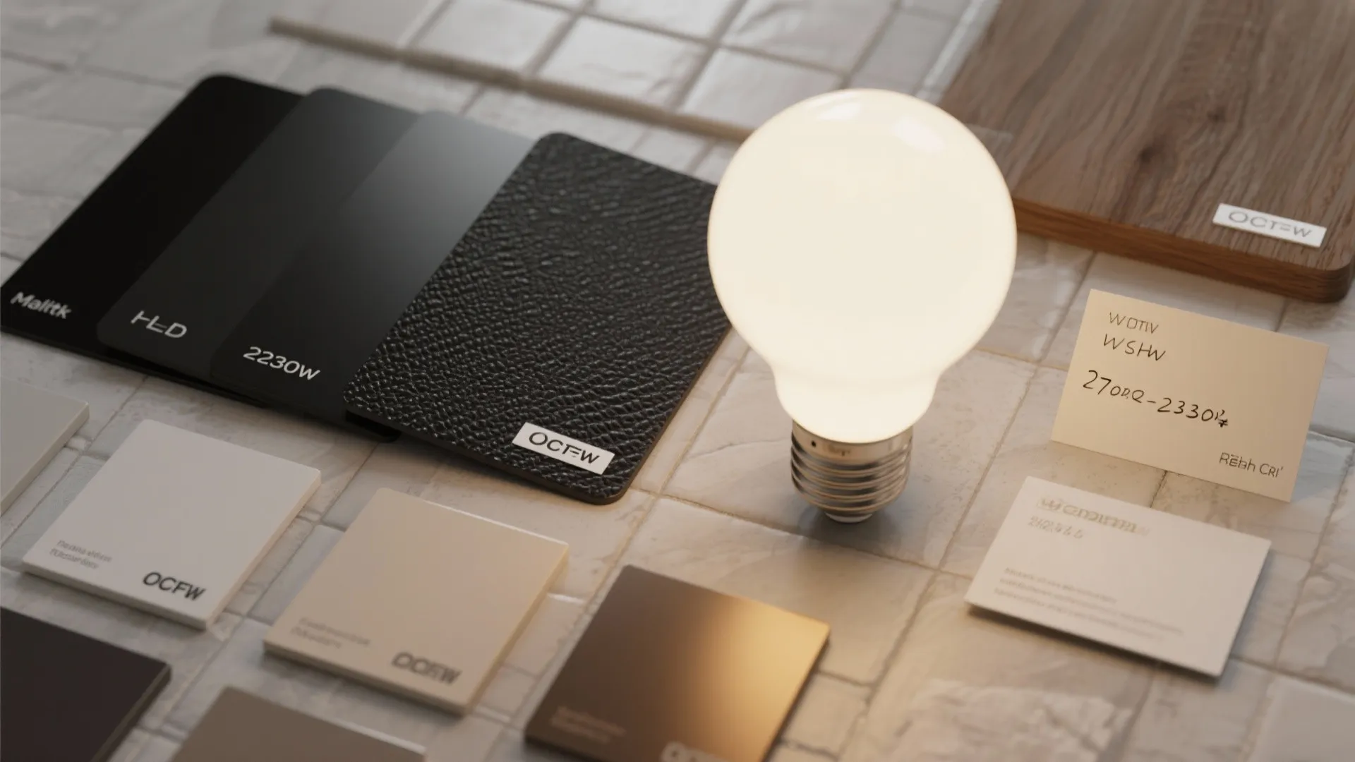 Choosing finishes and bulbs