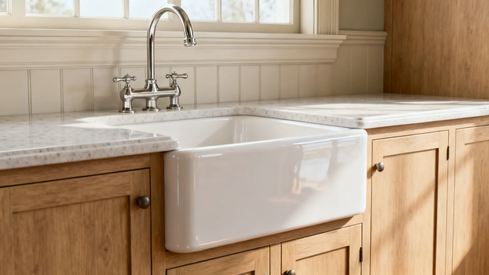 2) Fireclay Apron-Front (Farmhouse) for Modern Classic