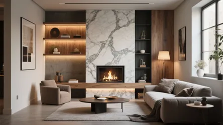 10 Living Room Fireplace Accent Wall Ideas