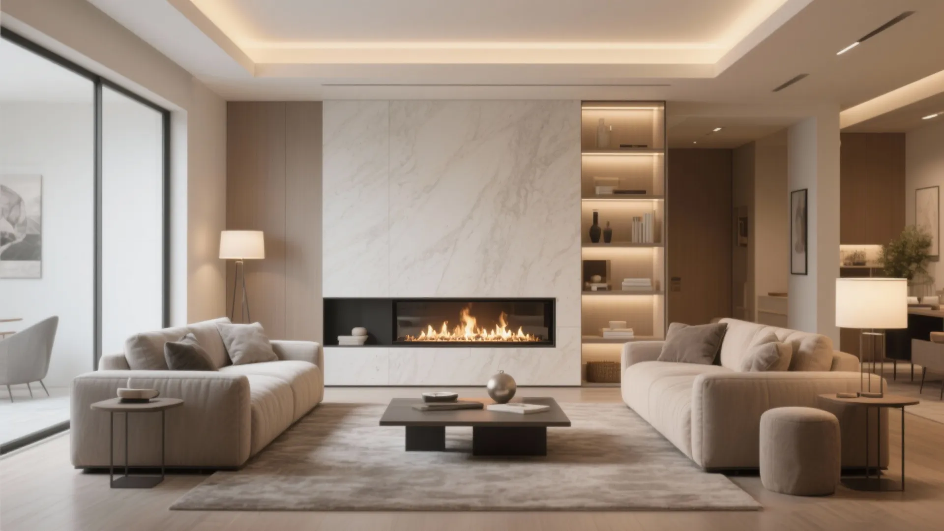 6. Fireplace as the Anchor