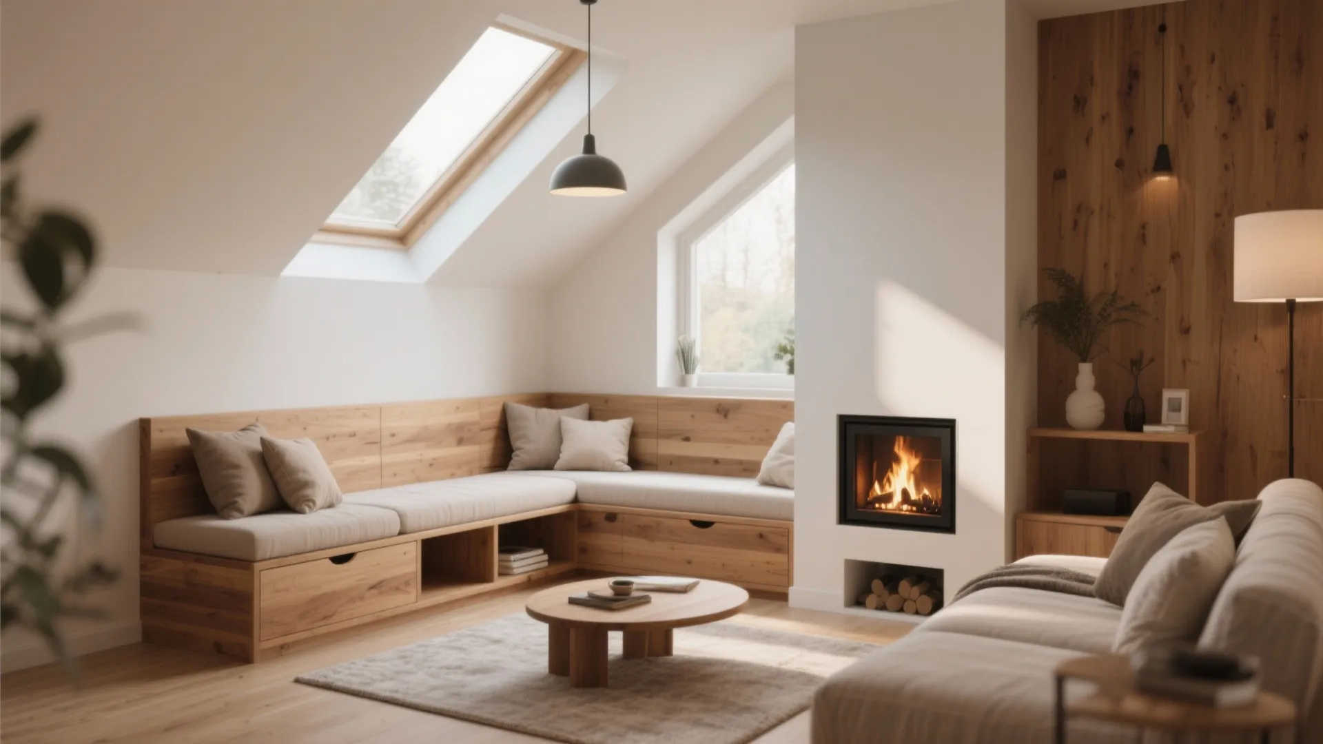 10. Fireplace with Integrated Seating