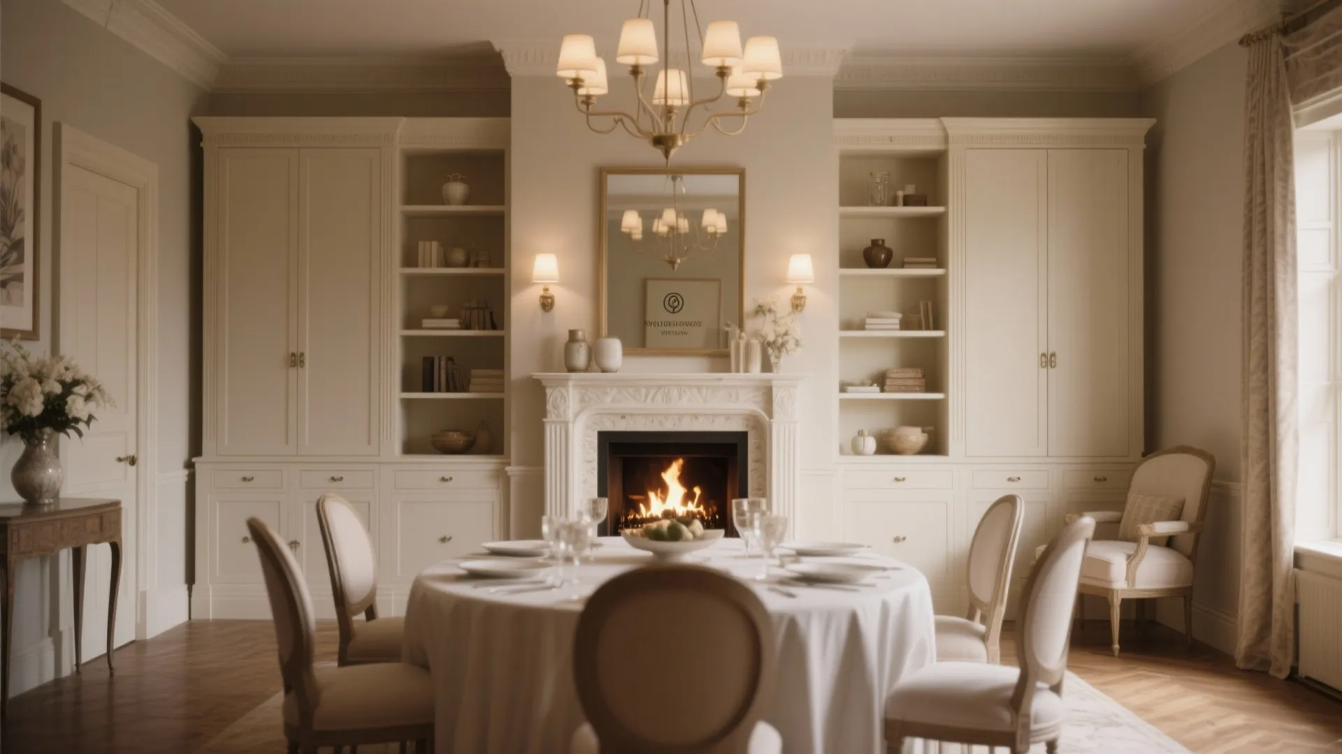 8. Fireplace with Built-in Surround