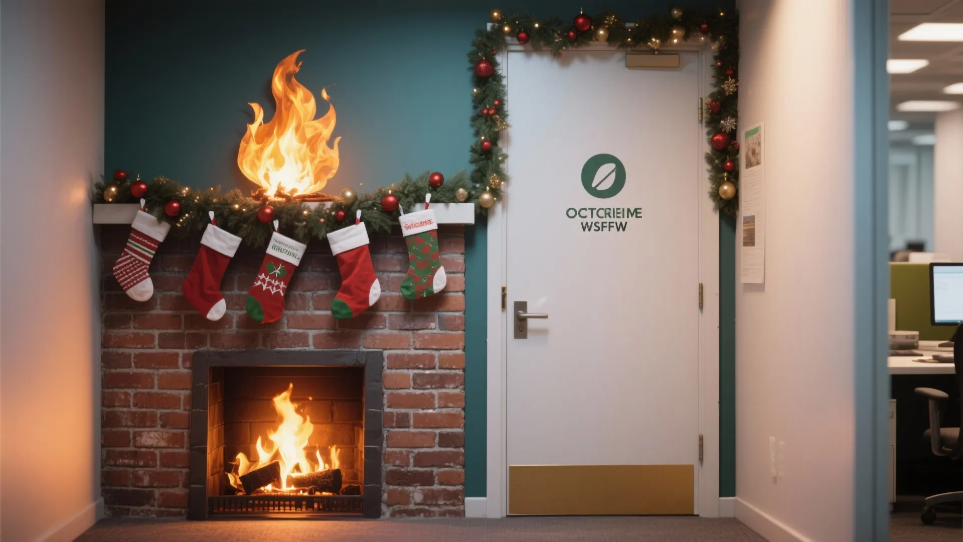 7. Fireplace Illusion