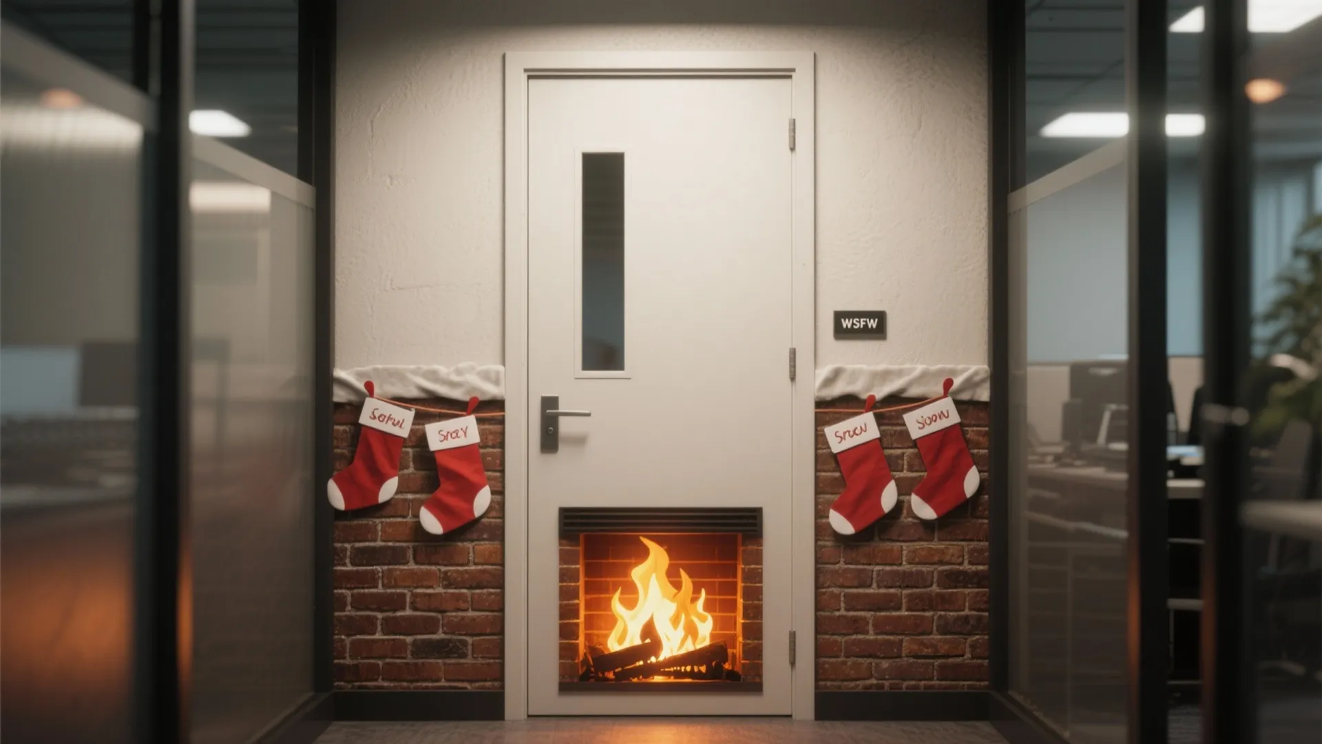 7. Fireplace Illusion