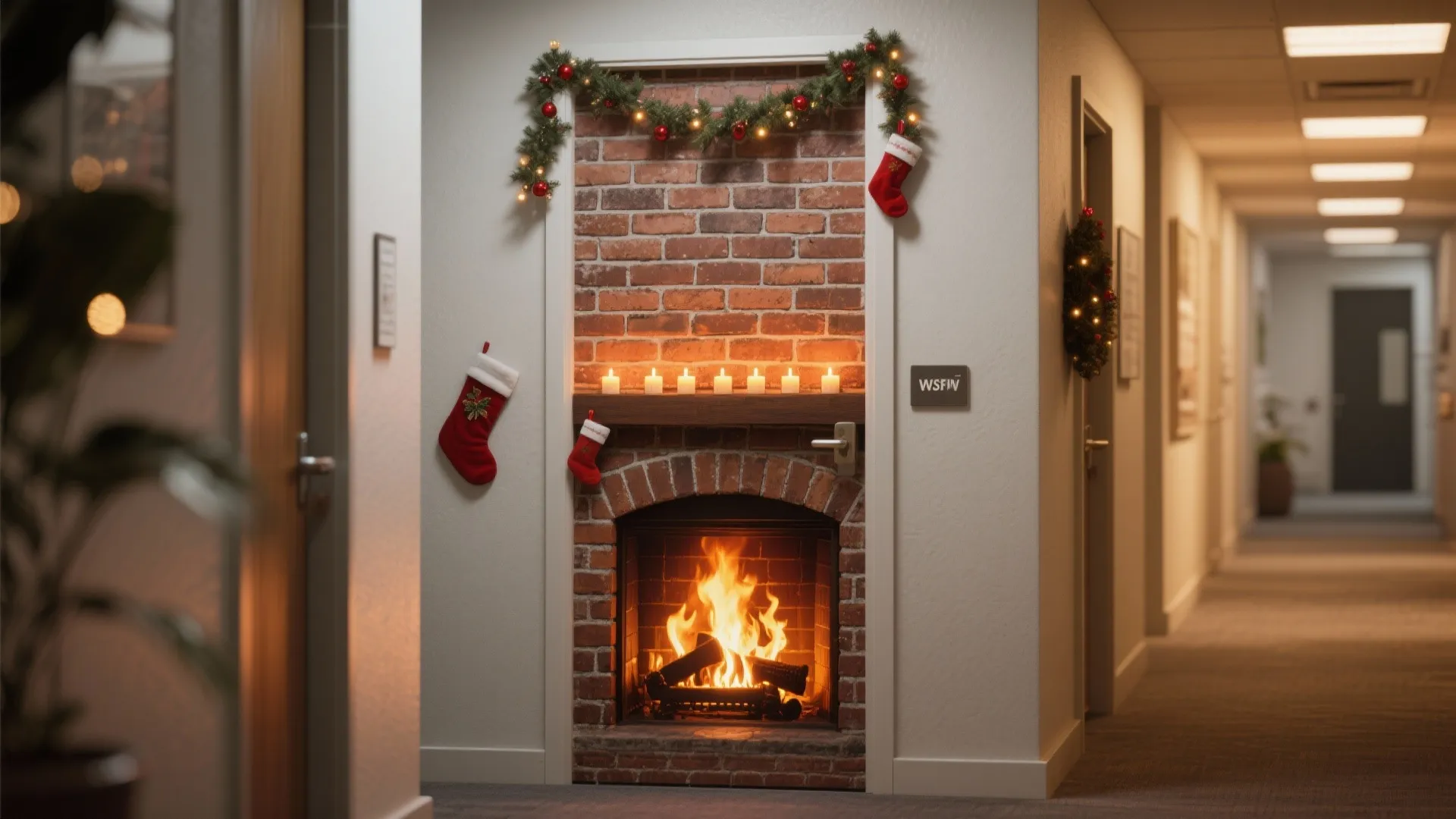 4. Christmas Fireplace Illusion