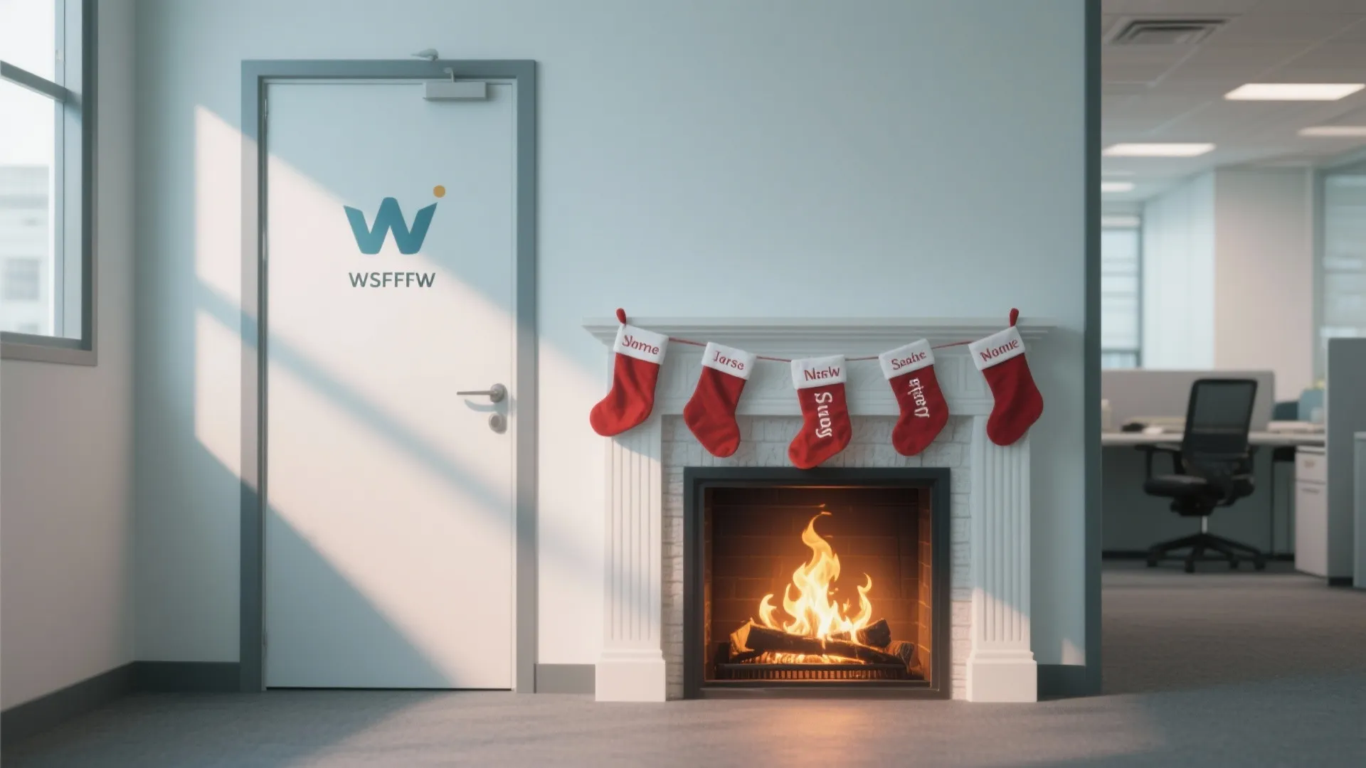 9. Door as a Fireplace