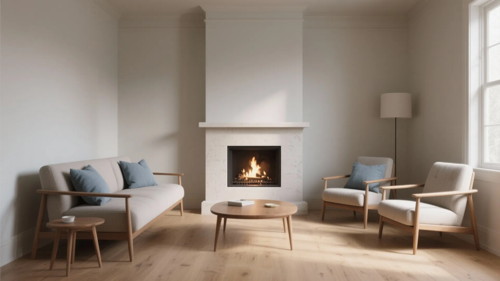 1. Make the fireplace the intentional focal point