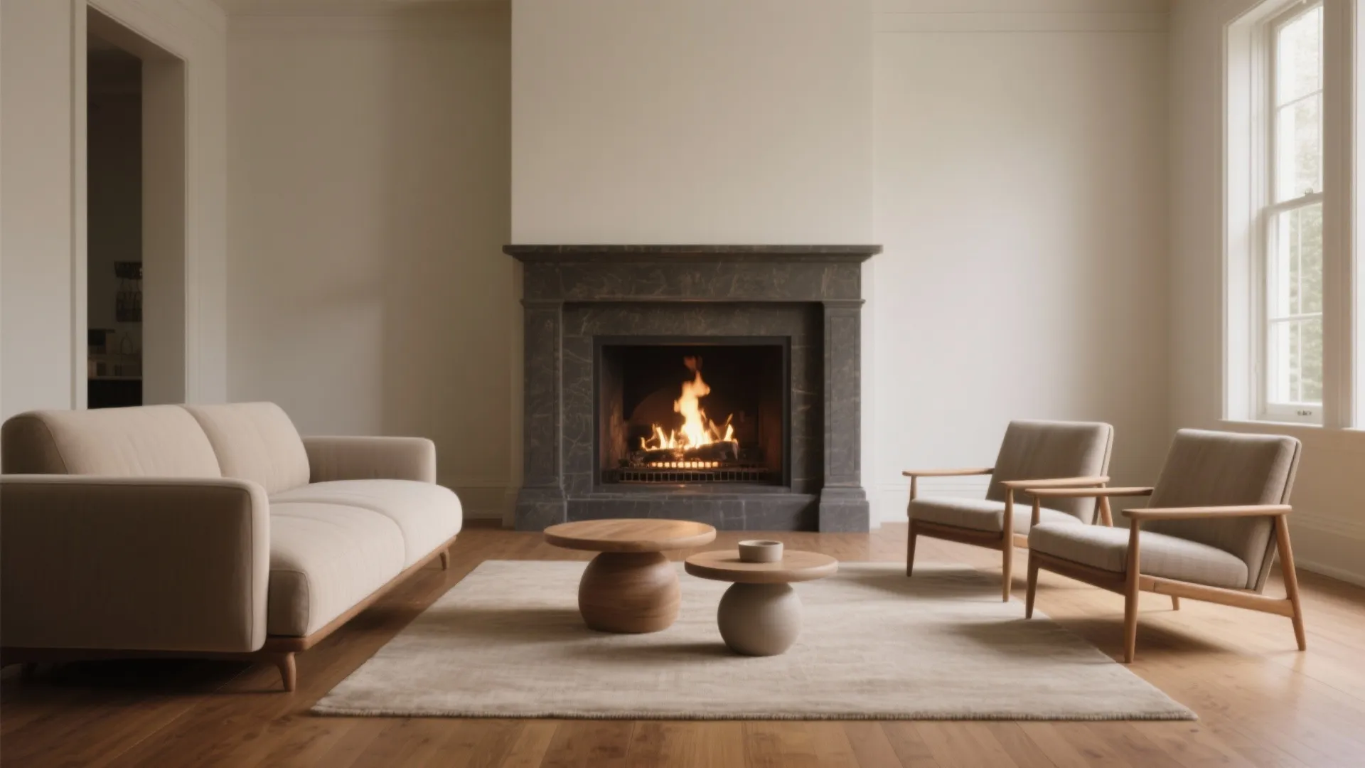 1. Let the fireplace be the focal, but keep sightlines open