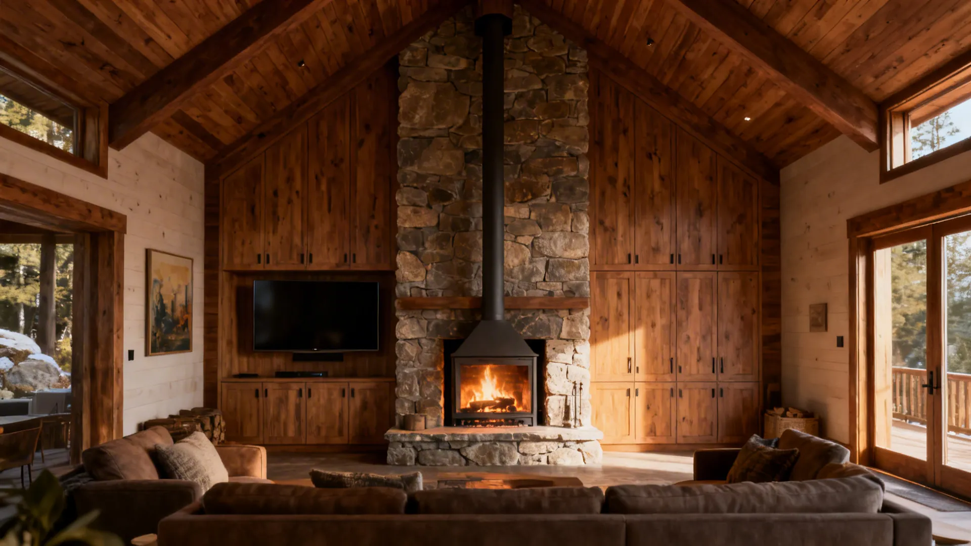 3. Create a focal fireplace wall