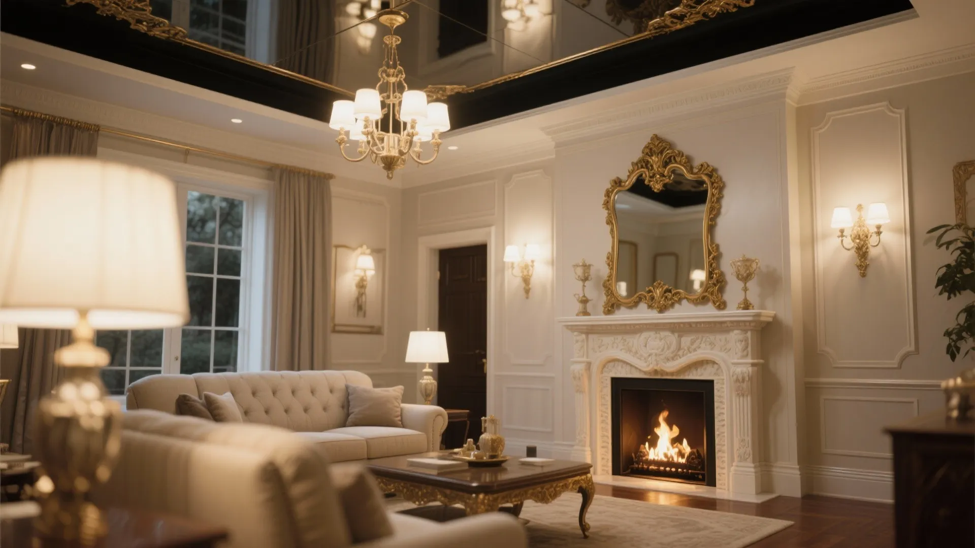 6. Over-the-Fireplace Mantel Mirror