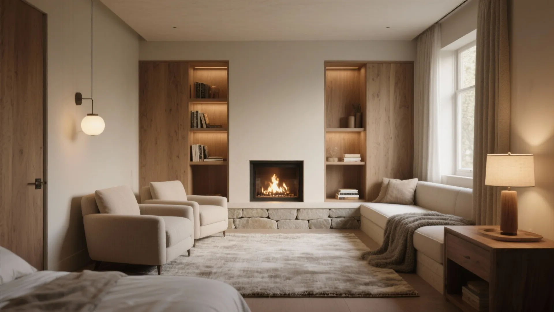 5. Private Retreat with Fireplace and Reading Nook