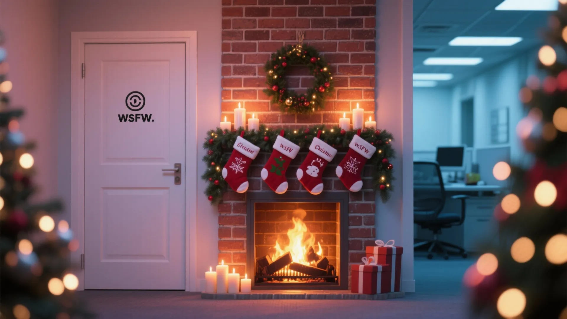 8. 3D Fireplace Scene