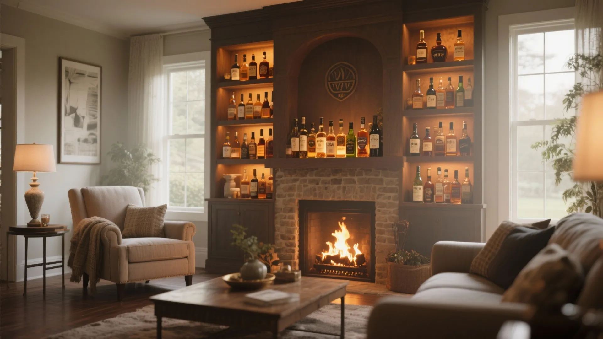 10. Fireplace-Side Spirits Niche