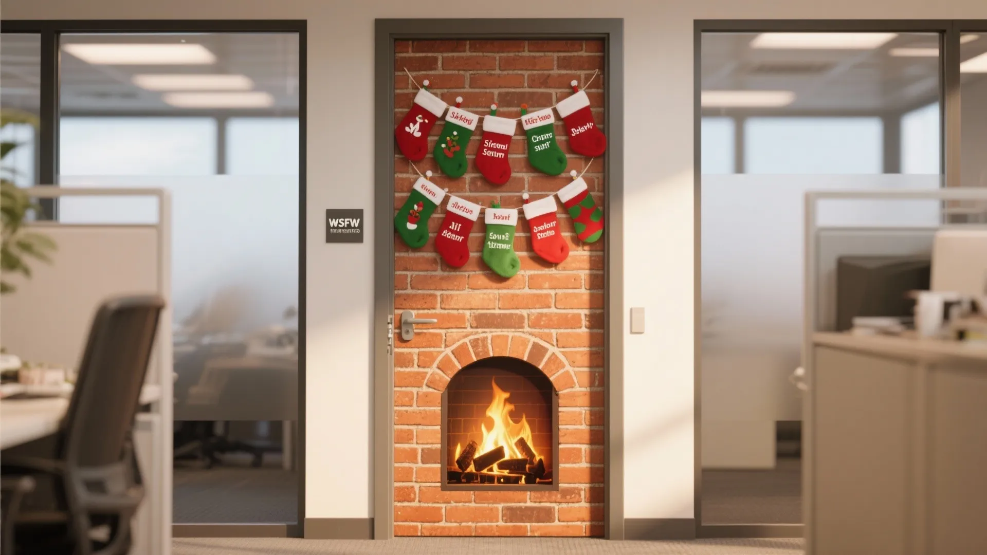 8. Fireplace & Stockings Scene