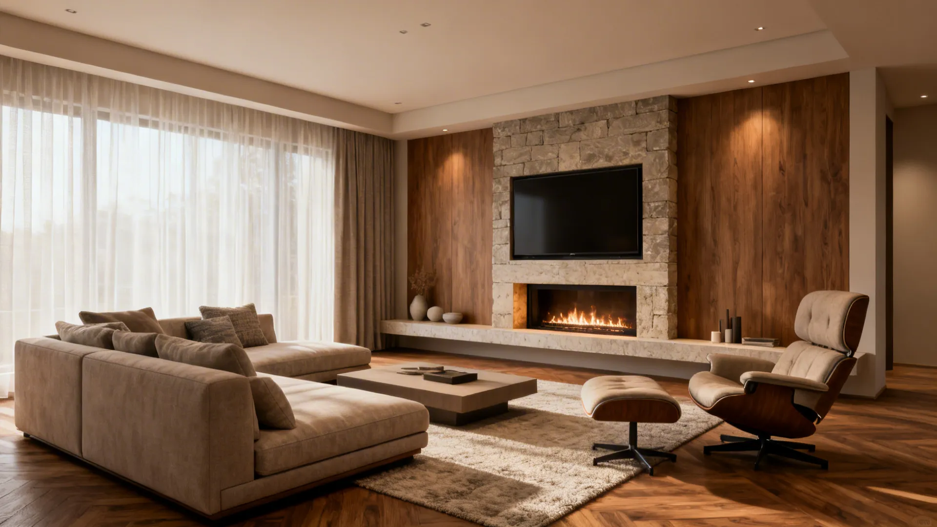 5 Family Room Ideas with Fireplace & TV