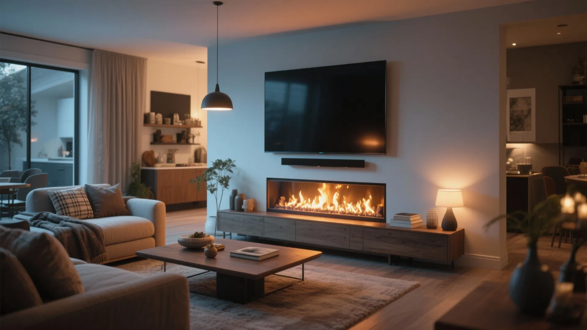 Fireplace TV Stand Combo