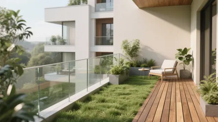 5 Ideas for Balcony Design in First Floor with Grass