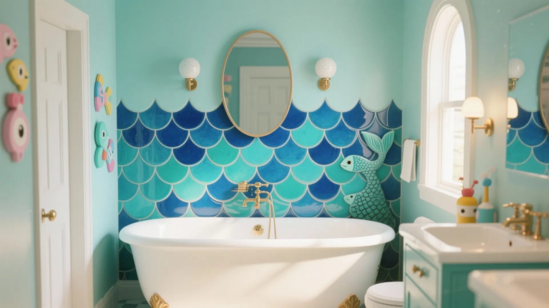 Mermaid Scale (Fish Scale) Accent Wall