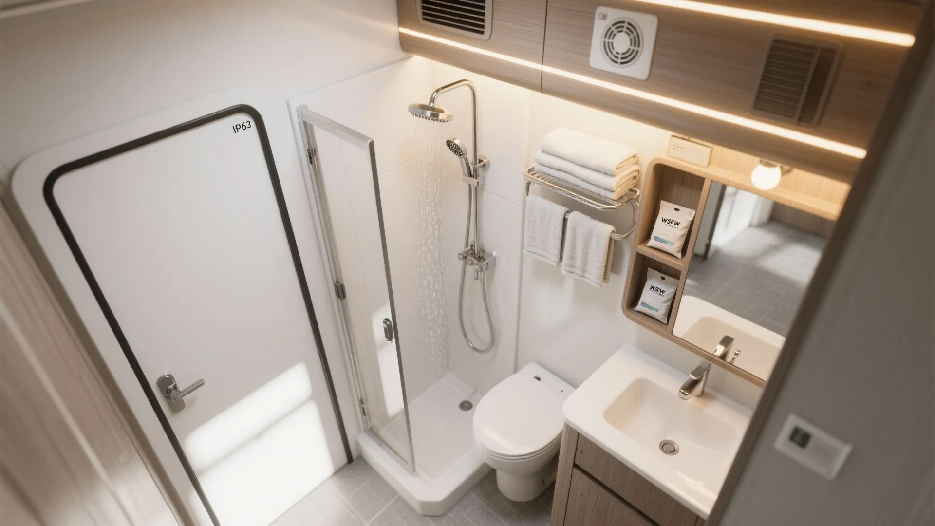 Upgrade fixtures, warm the light, and tame moisture