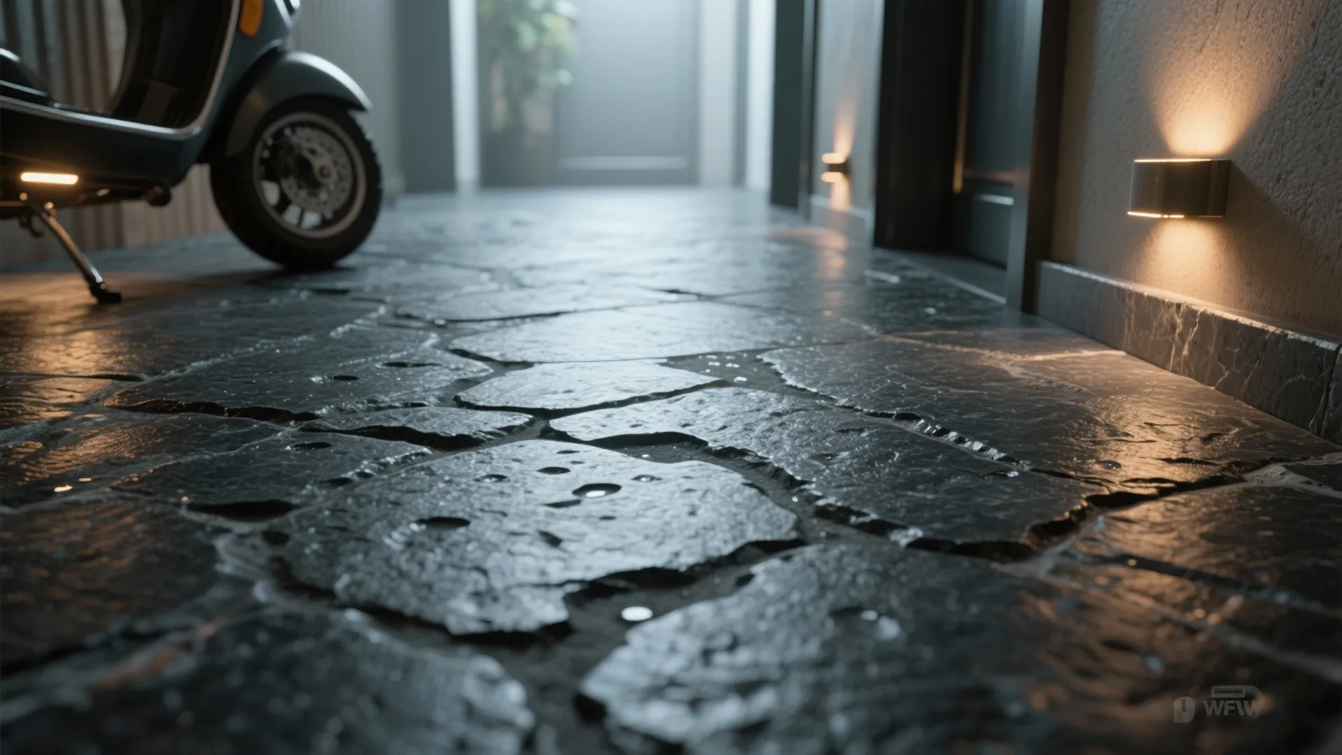 Textured or Flamed Granite for Slip-Resistant Hallways