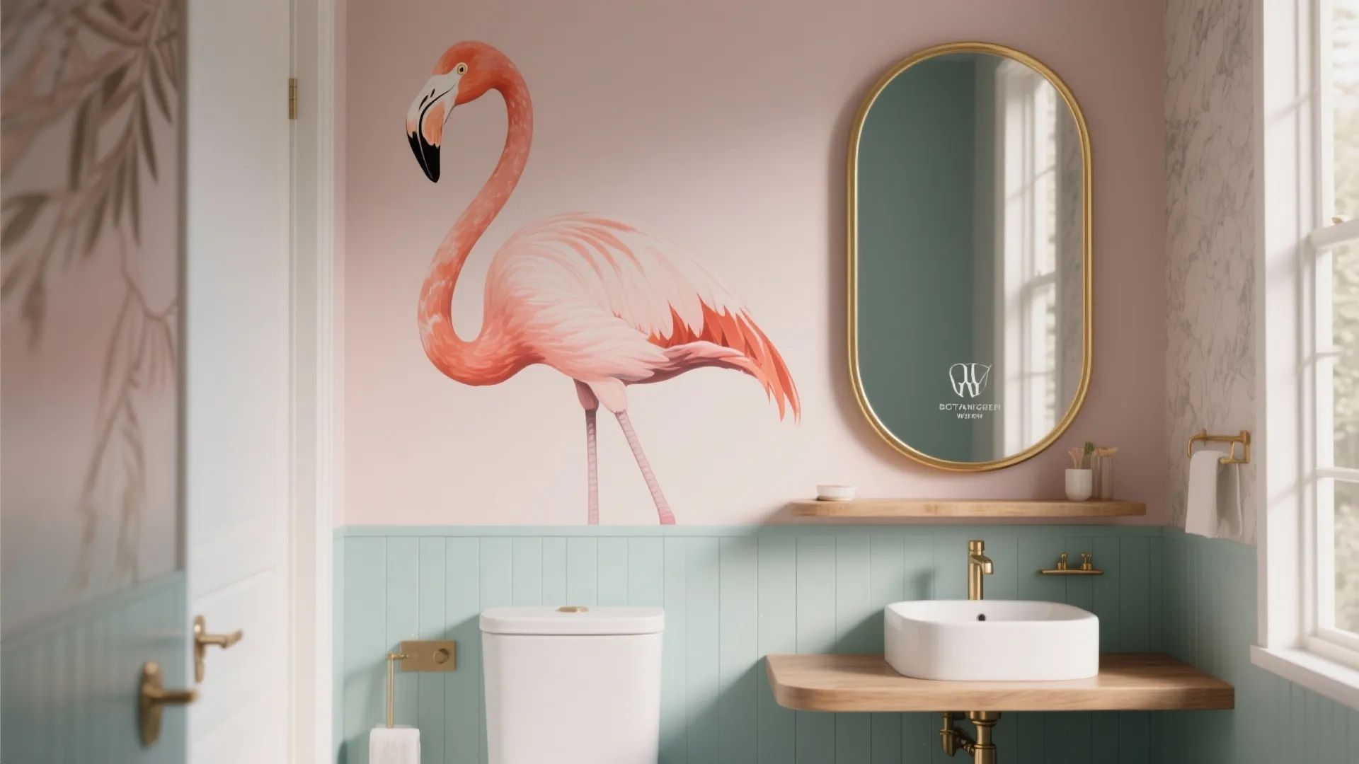 Flamingo Accent Wall