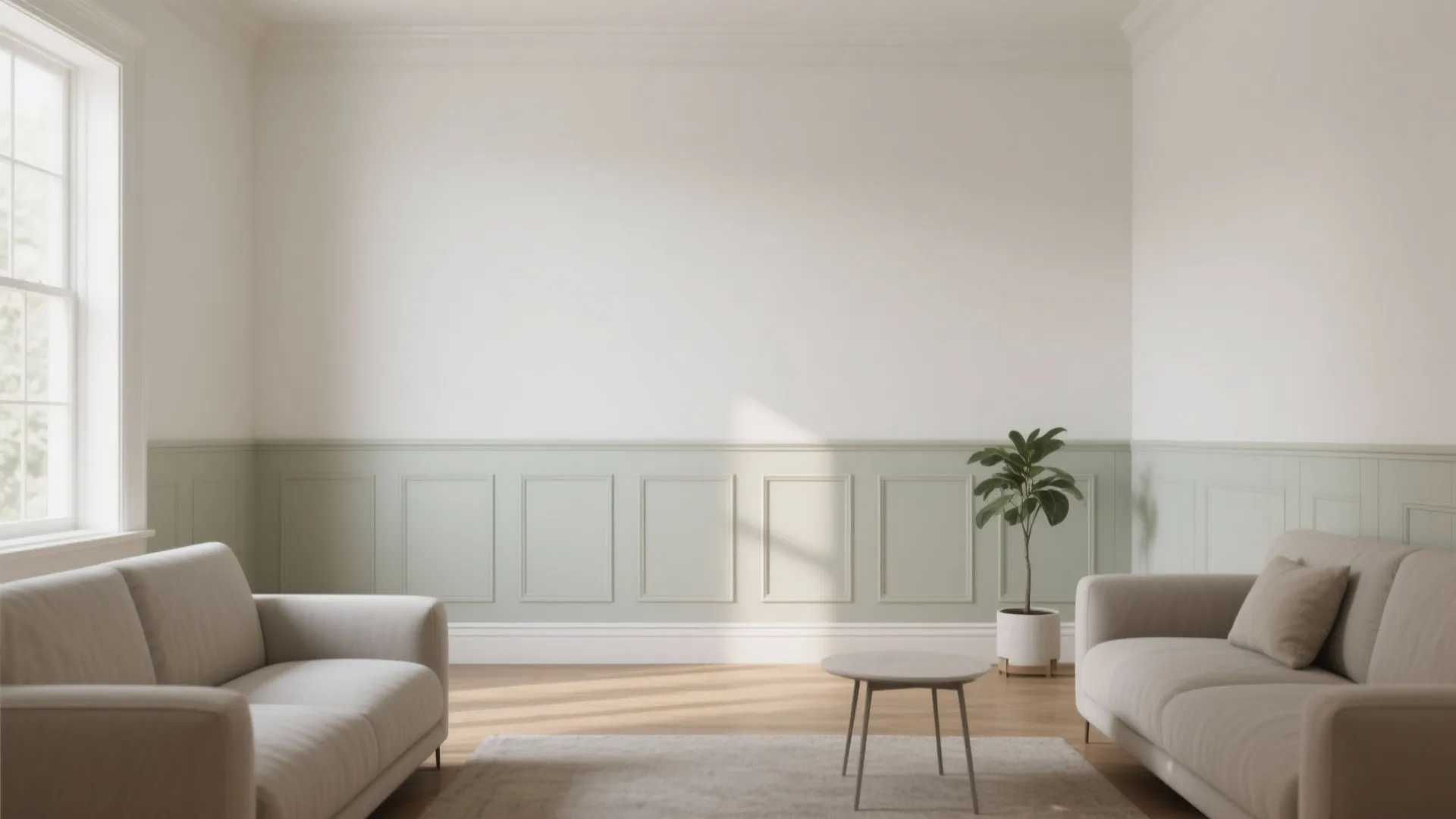 Minimalist Flat-Panel Wainscoting