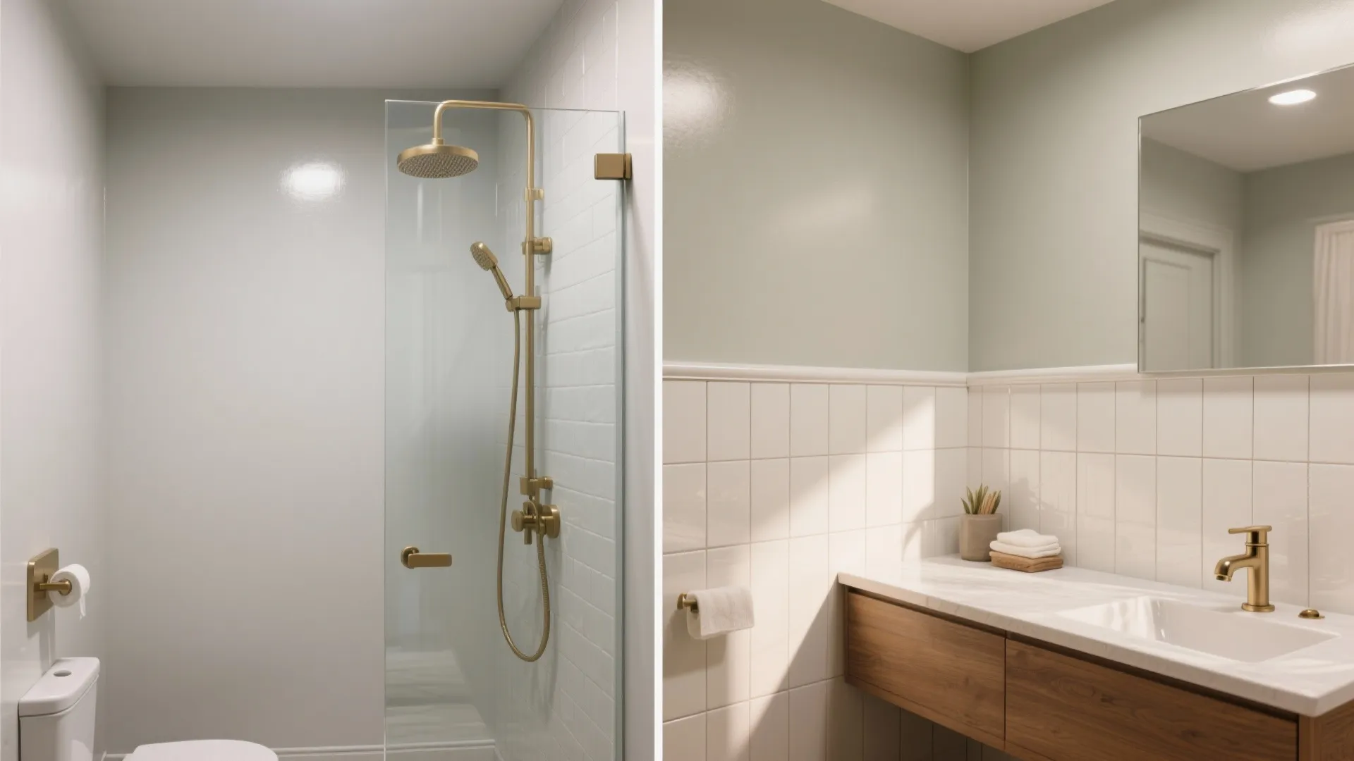 3. Combine flat paint with tile and washable materials