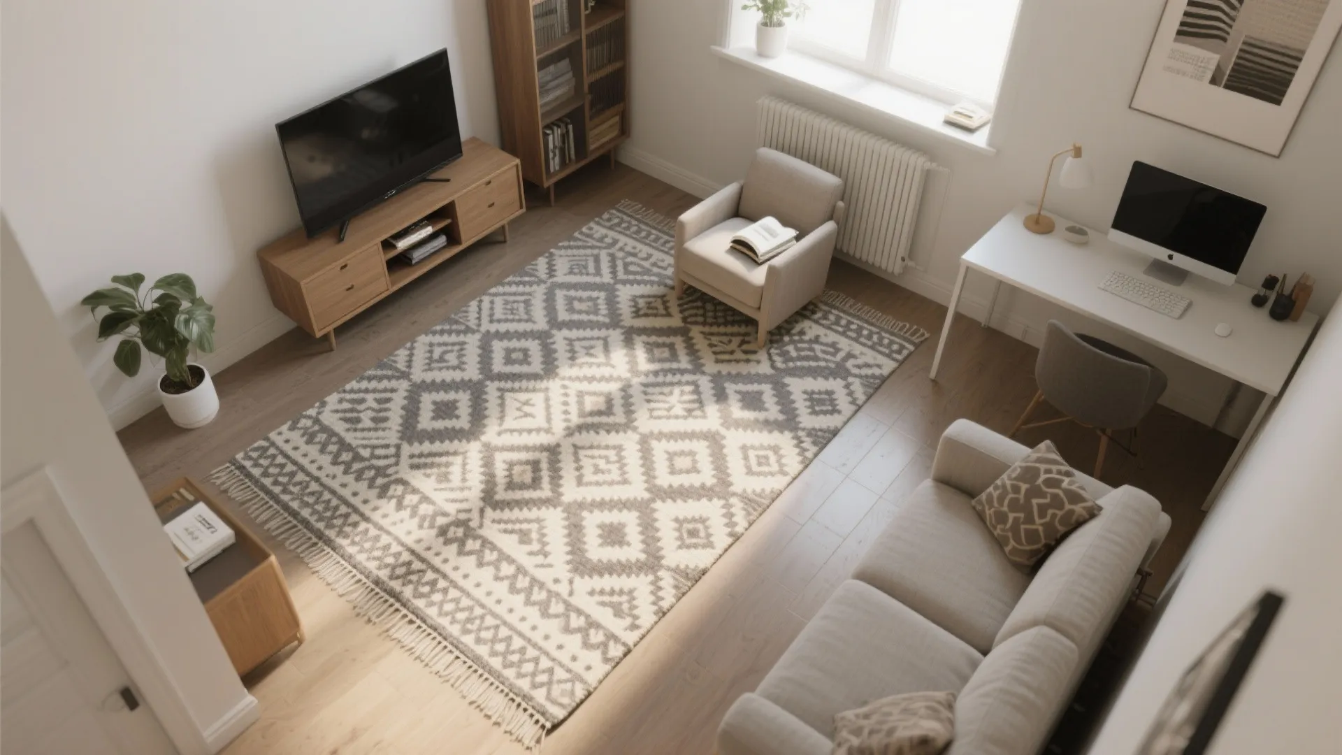 Patterned Flatweave to Define Zones