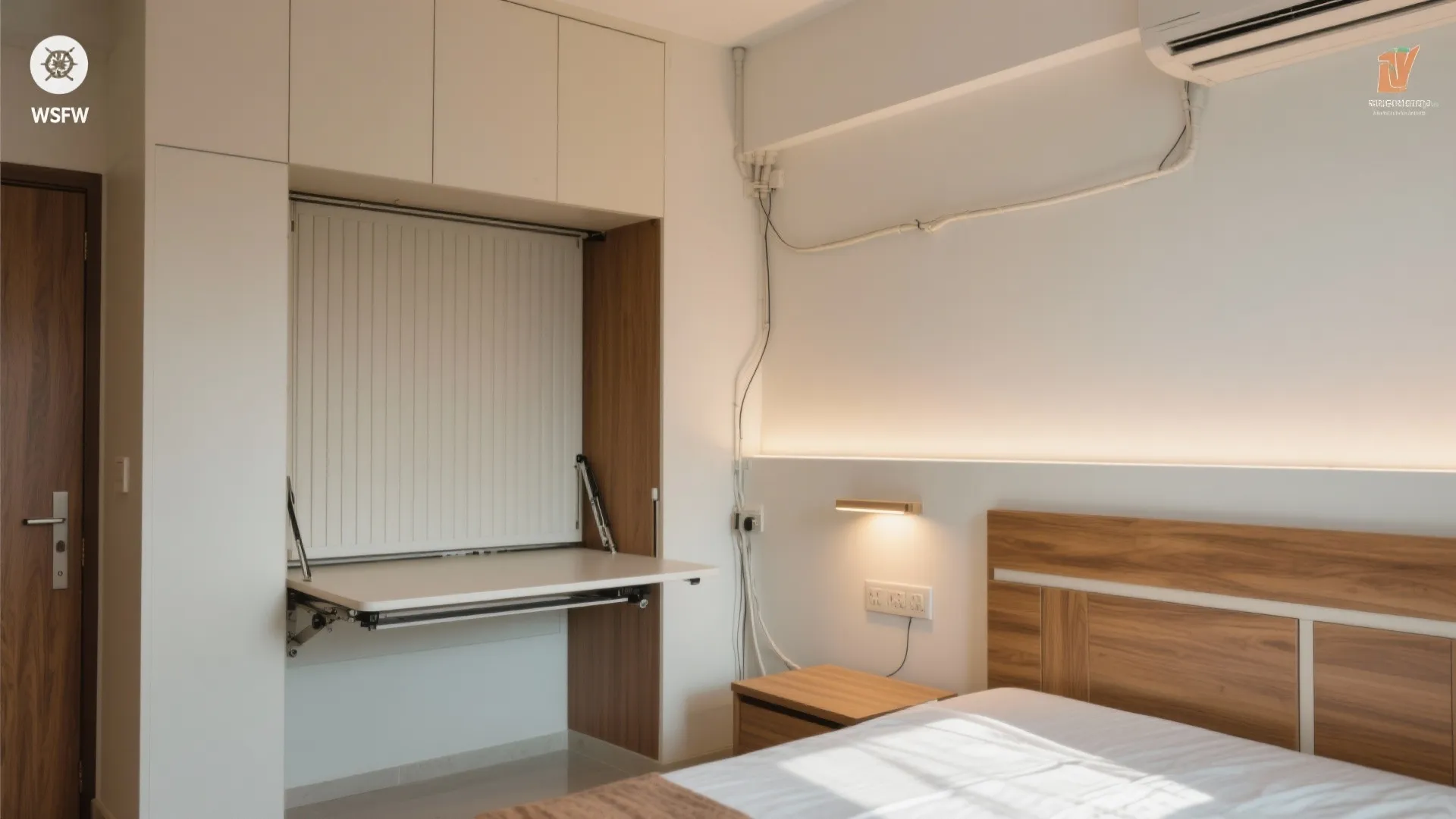 Bonus: Bedroom That Flexes—Fold-Down Desk + Storage Bed