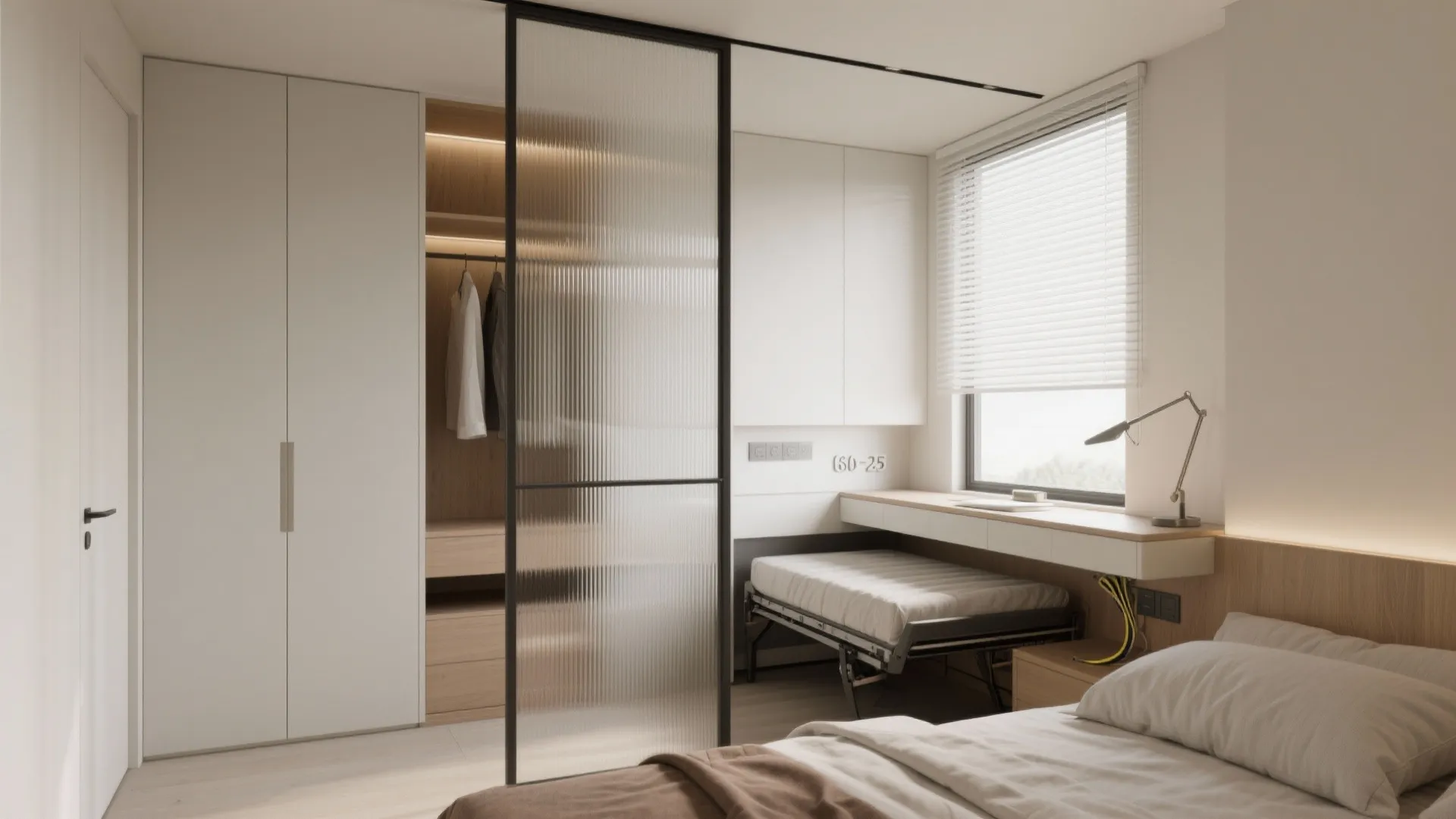 Flexible third bedroom: study-guest hybrid