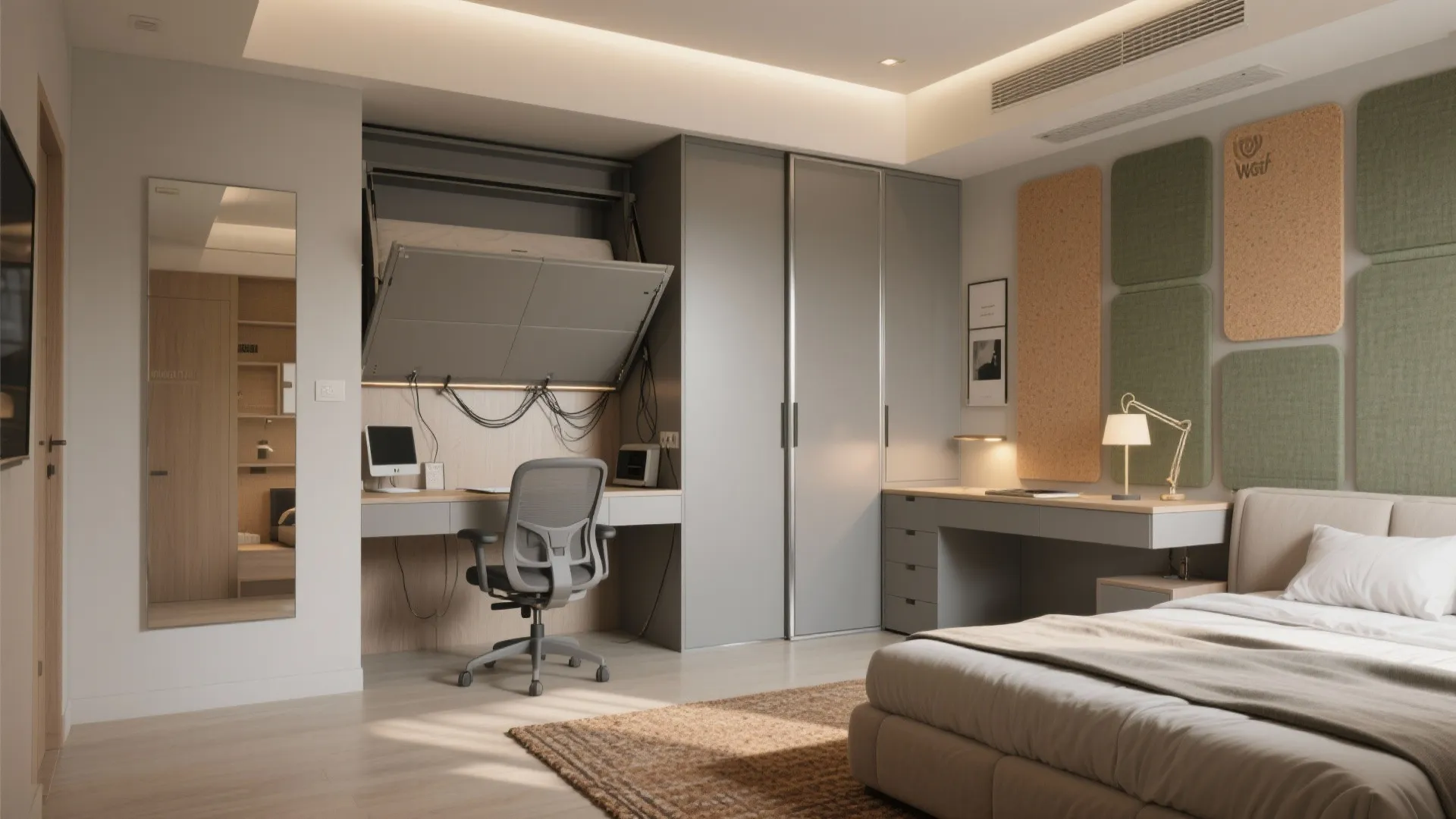 Third bedroom that flexes: study, guest room, and calm WFH zone