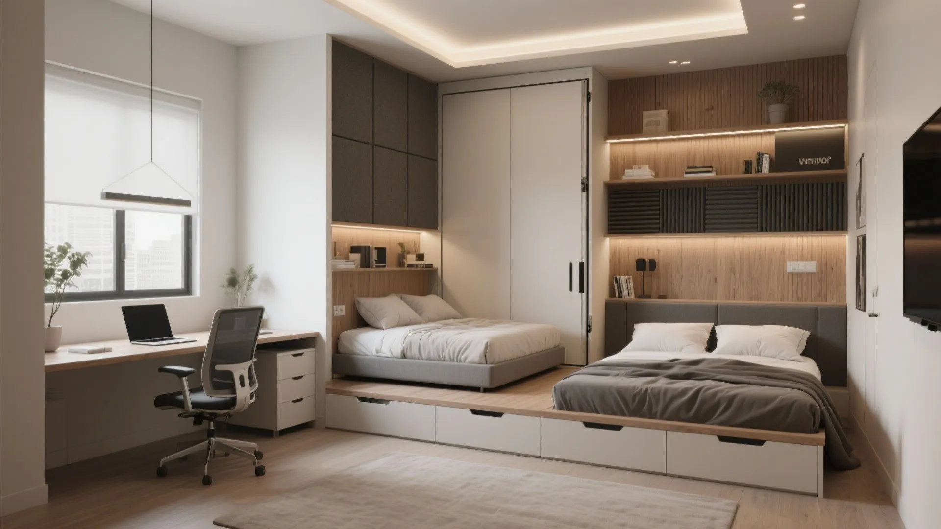 4. Flexible Bedroom That Doubles as Home Office