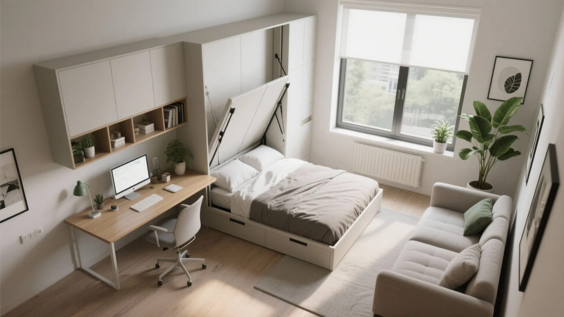 2. Flexible third bedroom: office by day, guest room by night