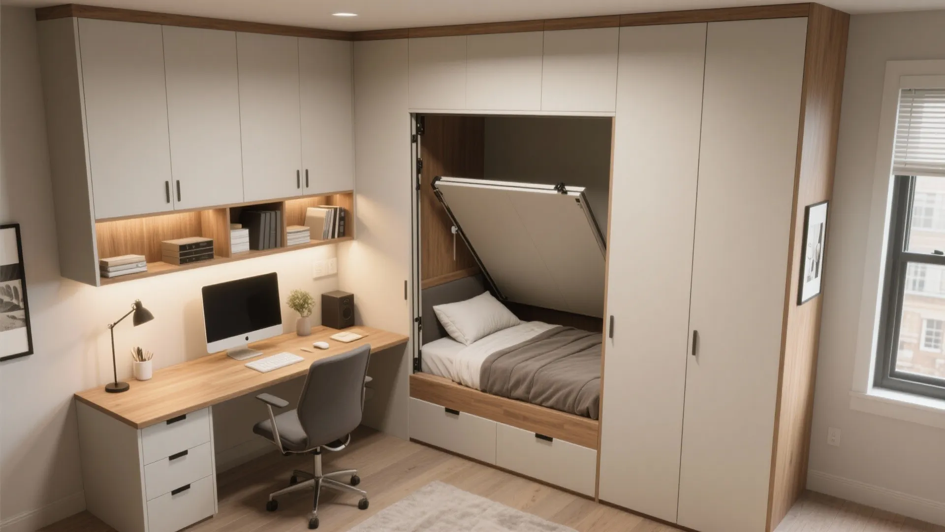 2. Flexible third bedroom that doubles as a home office