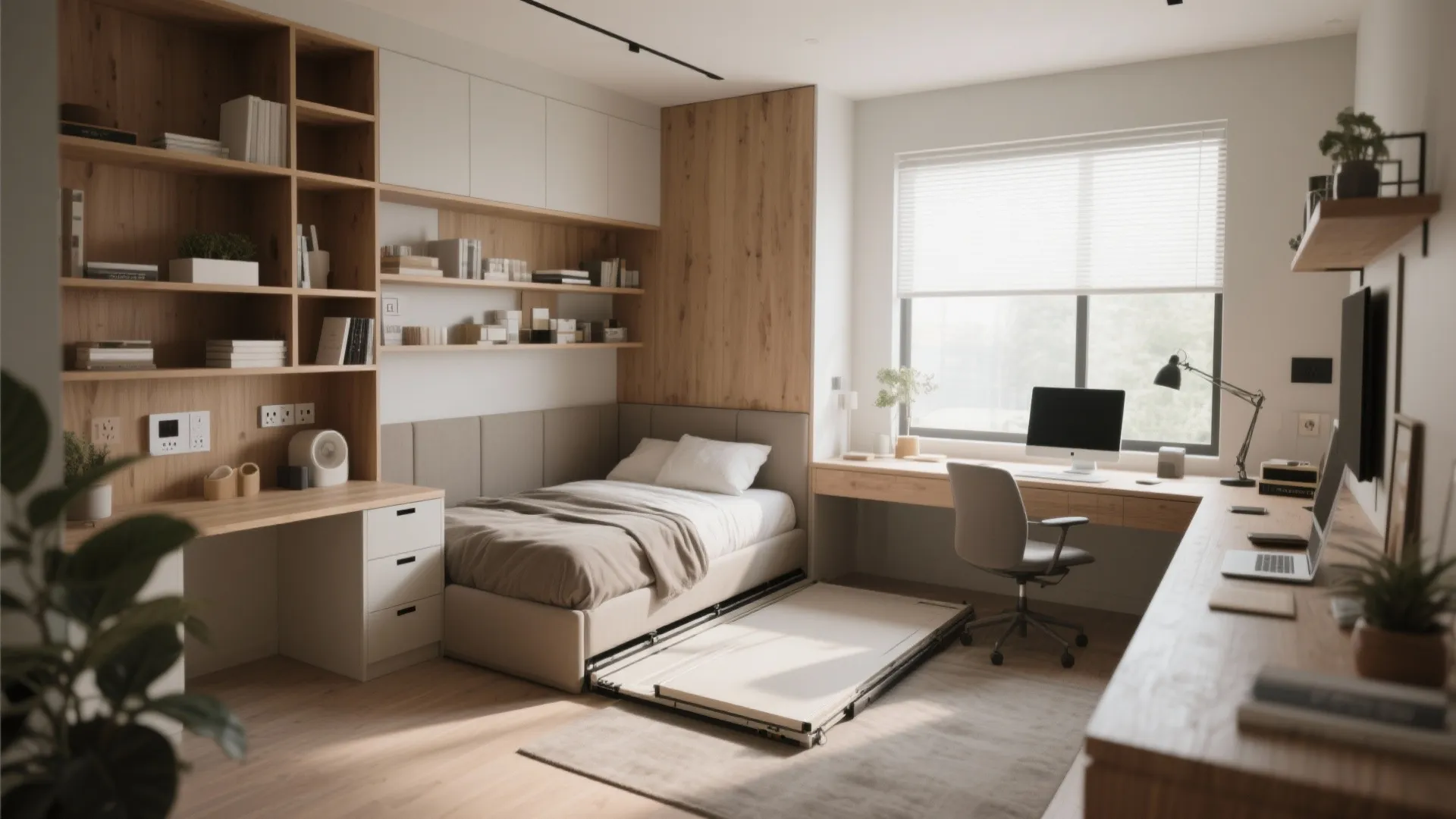 4. Flexible Bedroom That Converts to Home Office